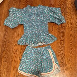 Floral Puff Sleeve Set